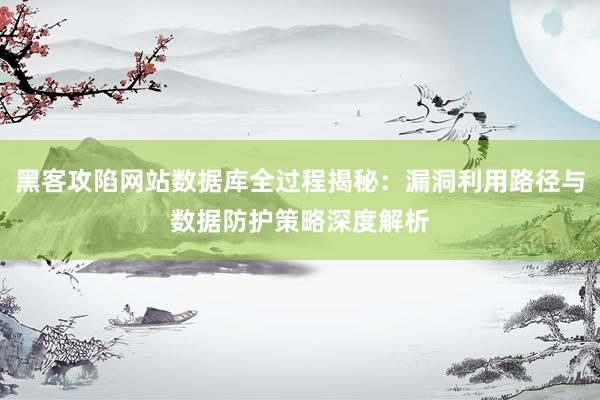 黑客攻陷网站数据库全过程揭秘:漏洞利用路径与数据防护策略深度解析
